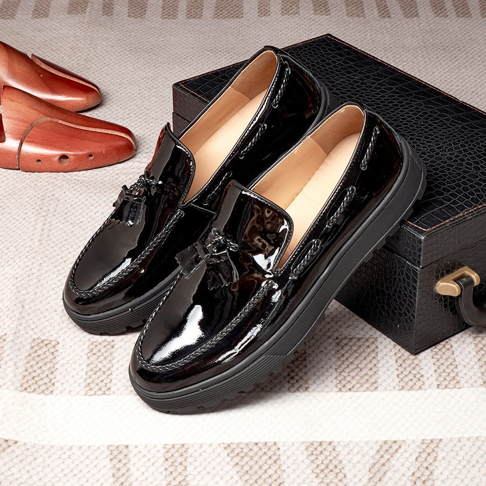 Tassel Casual Leather Shoes For Men One Pedal Loafer New