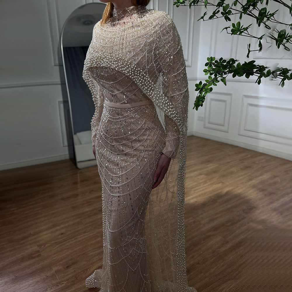 Pearl Light Luxury Trailing Dress Temperament Costume