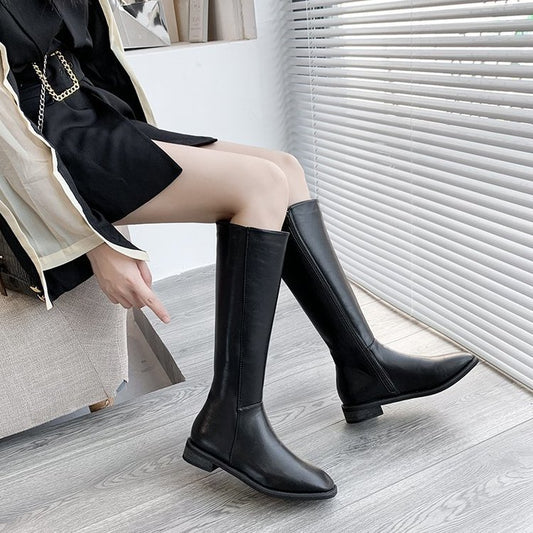 Women's thick heel mid-heel over the knee boots women