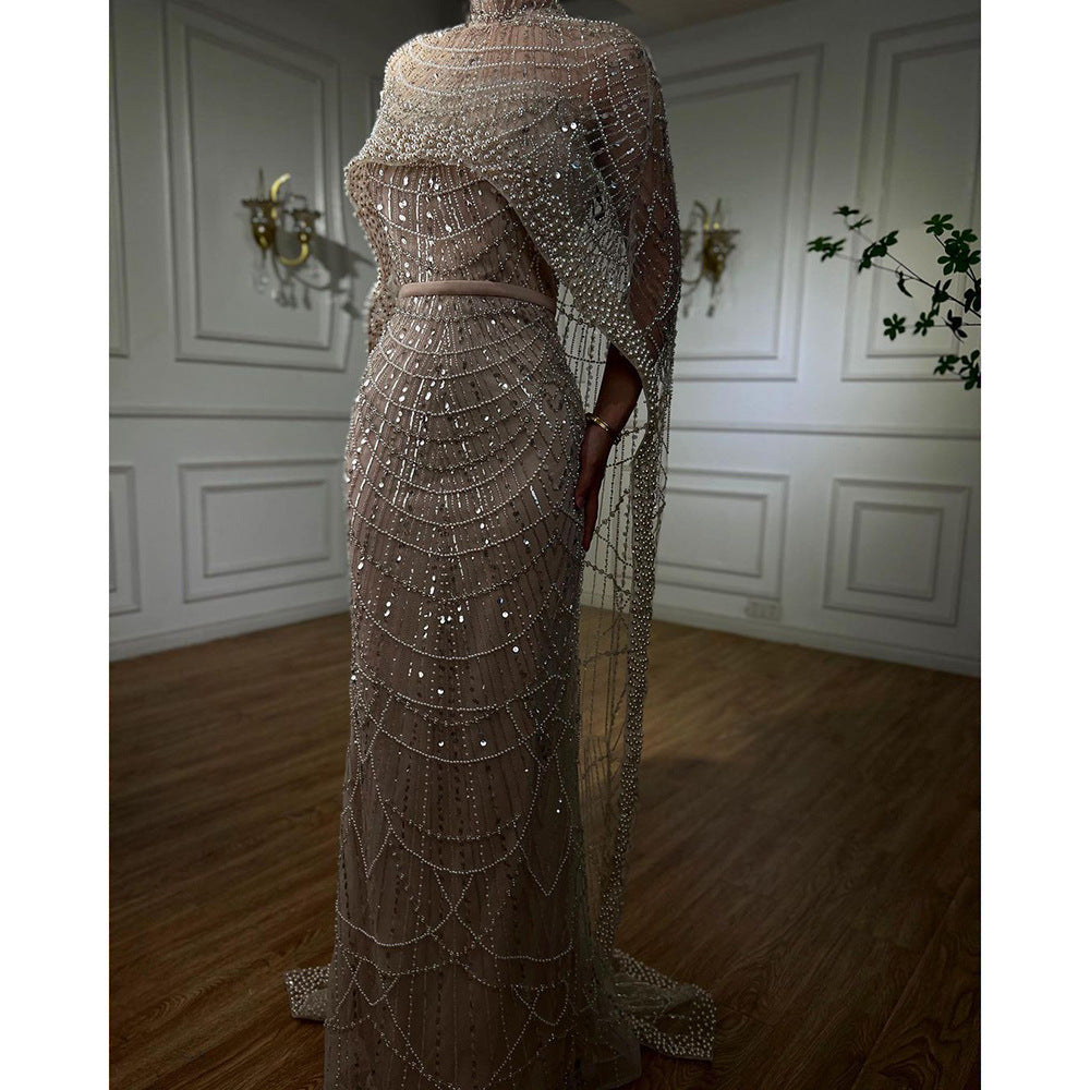 Pearl Light Luxury Trailing Dress Temperament Costume
