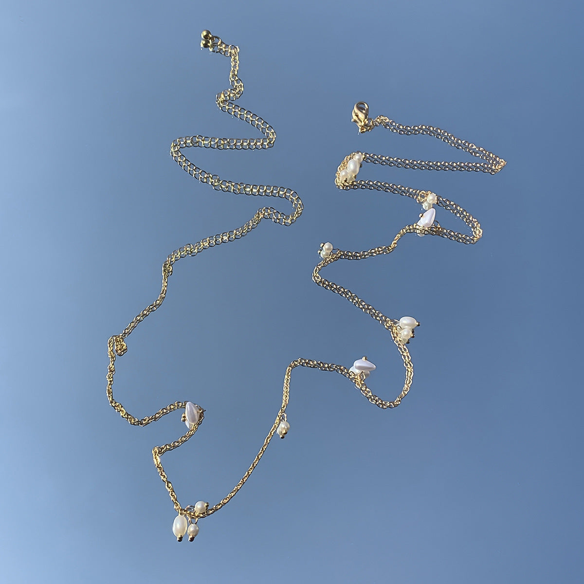 Beach Simple Style Pearl Corn Kernel Waist Body Chain