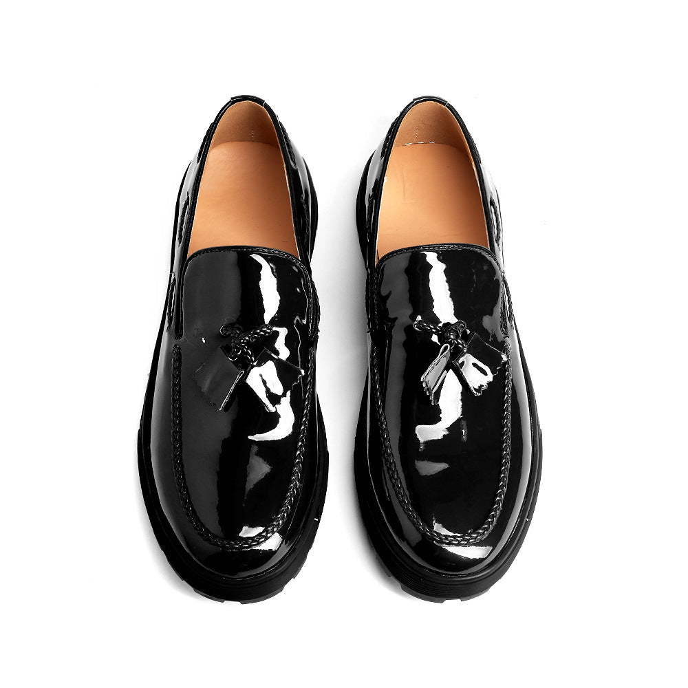Tassel Casual Leather Shoes For Men One Pedal Loafer New
