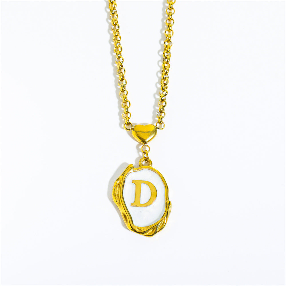 English Letters 26 Capital Initials Pendant Necklace