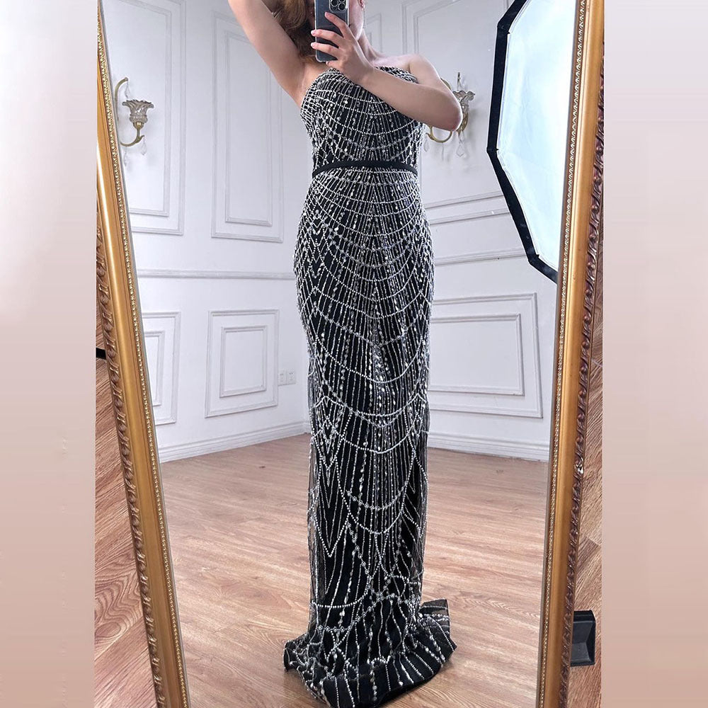 Pearl Light Luxury Trailing Dress Temperament Costume