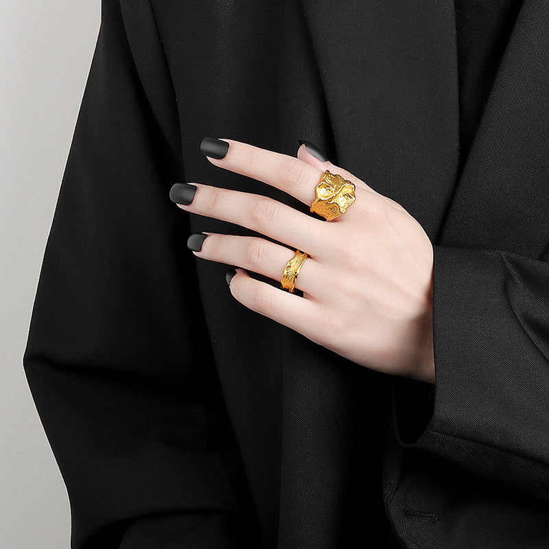 Niche Design Sense Light Luxury Zirconia Ring Women