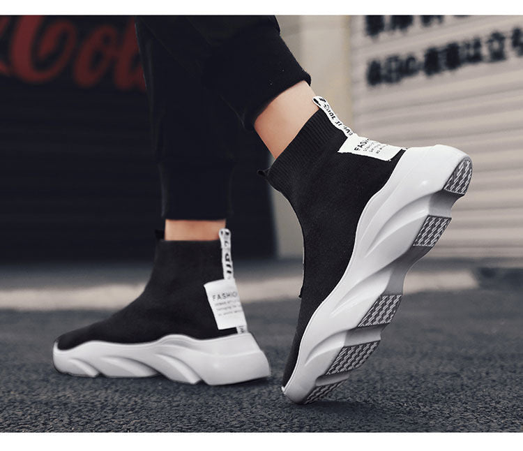 All-match High-top Shoes Men's Socks Trendy Shoes