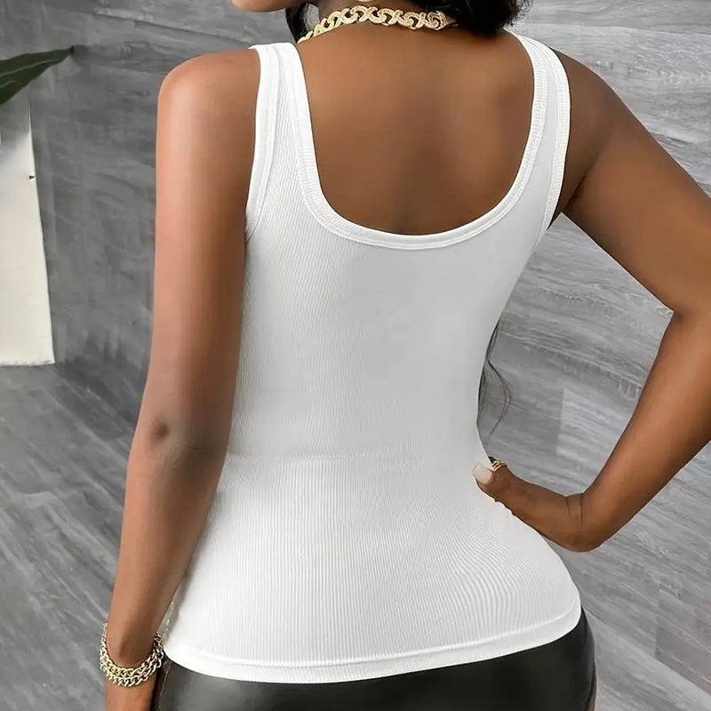 3-Pack Women's Ribbed Tank Tops Summer Sleeveless Slim Fit Basic Blouses