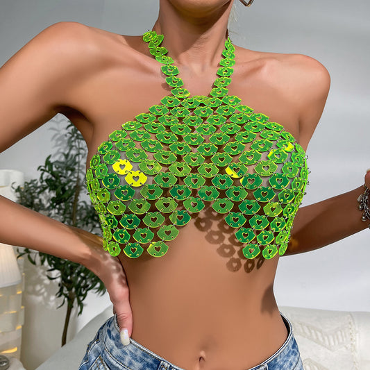 Sexy Backless Halter Love Vest