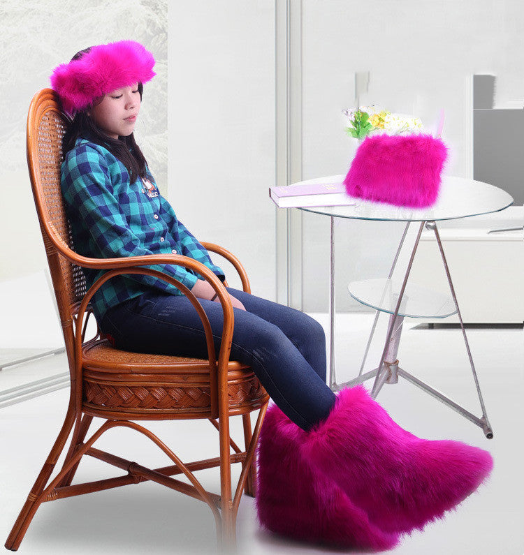 Clutch hair band plush snow boots