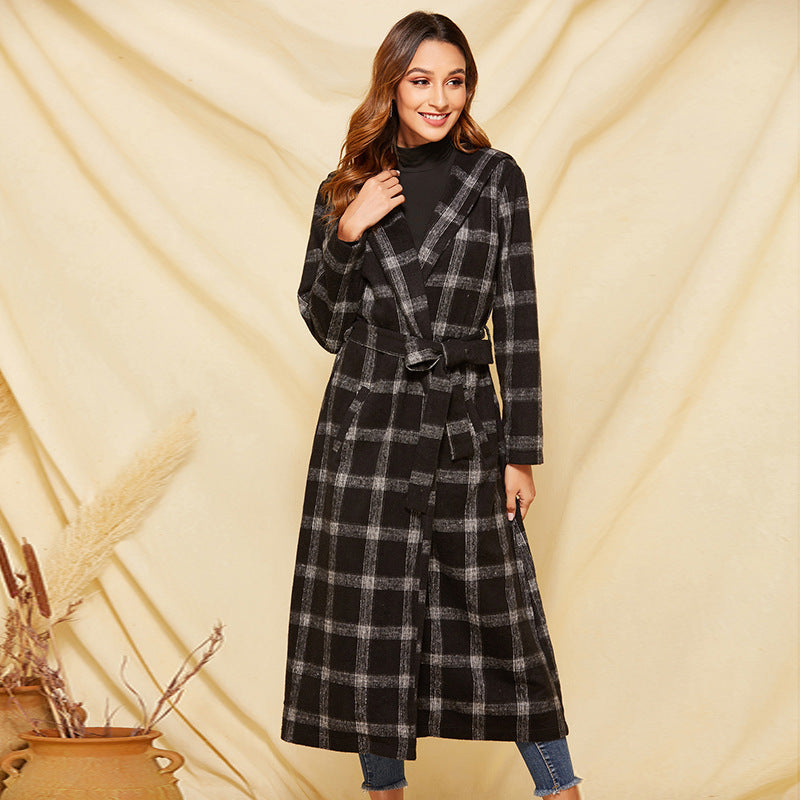Ladies woolen coat autumn and winter coat