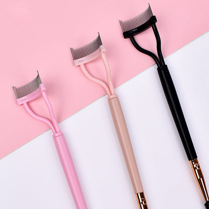 Steel Tooth Double Head Brow Groomer Mascara Brush Tool