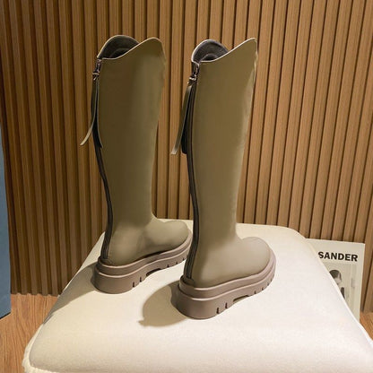 Retro Small Thick-soled Knight Boots Tide