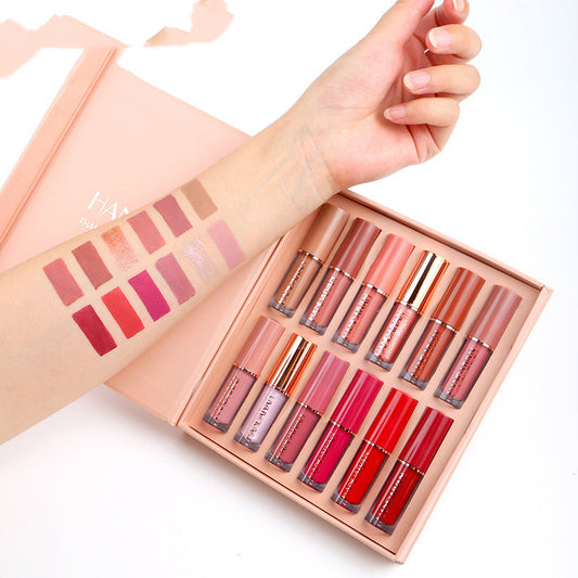2 Color Book Lip Gloss Set Liquid Lipstick Set Matte