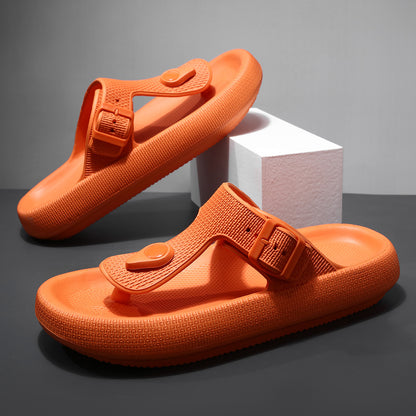 EVA Buckle Flip-flop Fashion Non-slip Slip-on Slippers Outdoor Dual-use Beach Shoes