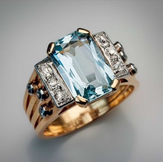 Personality Inlaid Zircon Crystal Women's Ring