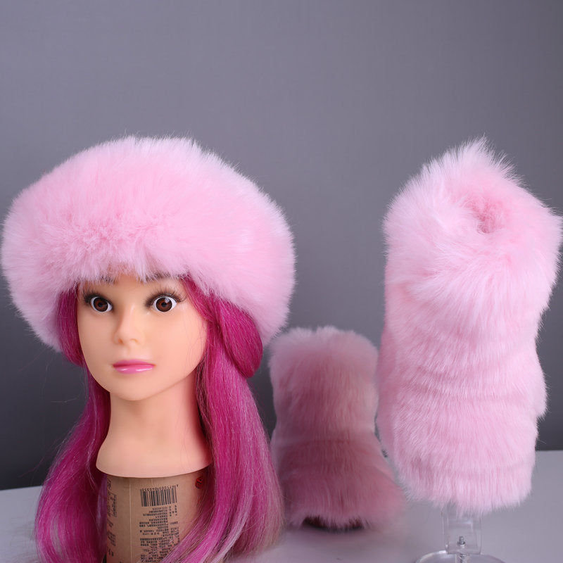 Clutch hair band plush snow boots