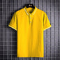 Wheat Polo Shirt Men's Business Simplicity Gentleman British Short-sleeved Lapel T-shirt Polo Shirt Men's Summer