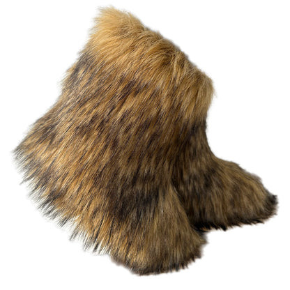 Thickened Plus Size Mid-calf Furry Fur Clothing Snow Boots