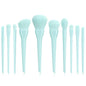 Candy color 10 cosmetic brushes set plastic short rod soft bristles