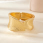 Personalized Hammered Irregular Gold Bracelet For Women