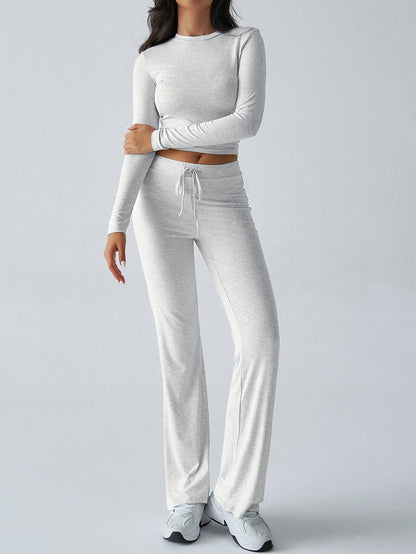 Sleeve Straight-leg Pants Suit
