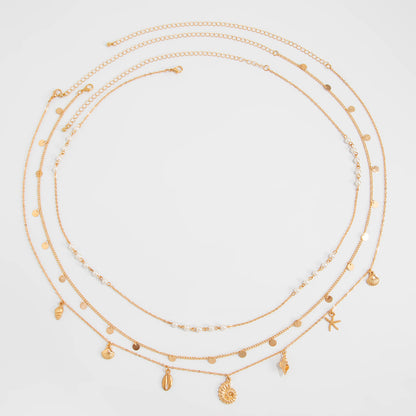 Sexy Pearl Thin Chain Shell Body