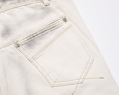 Fashion Printed Lines Straight-leg Trousers Men