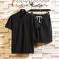 Men's Linen Shorts Short Sleeve Suit Chinese Style