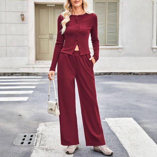 Wide Leg Pants Suit