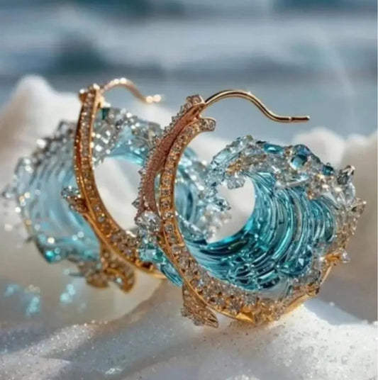Creative Sky Blue HAILANG Resin Earrings
