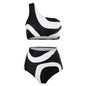 Women's Two-piece Swimsuit Bikini Wrap Skirt Suit One-shoulder Sexy