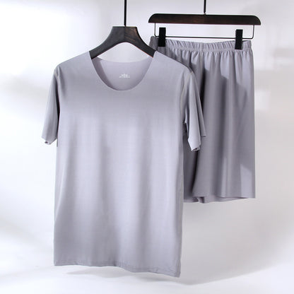 Men's Home Wear Short Sleeve Shorts Thin Suit