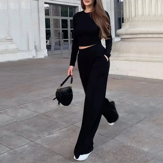 Wide-leg Pants Suit