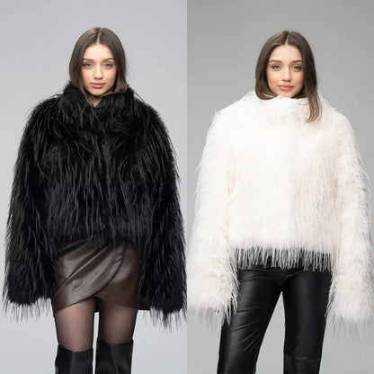 Women's Thick Plush Fashion Warm Fur Coat