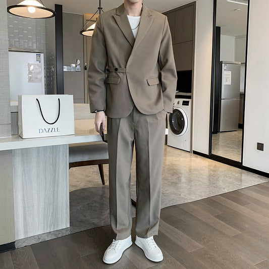 Suit Slim Fit Men's Suit Jacket Suit Pants Casual Fashion Trendy