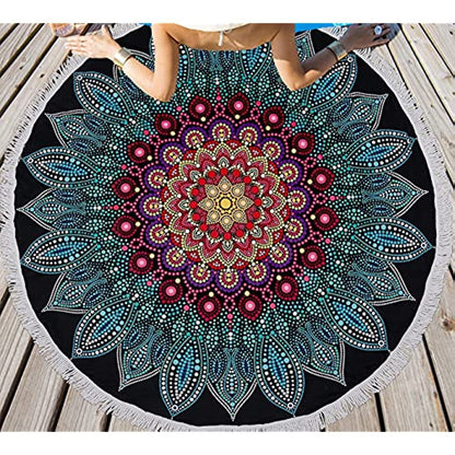 Microfiber Beach Quick-drying Tassel Printed Shawl