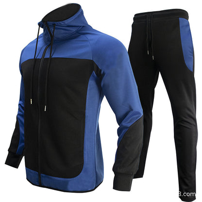 Hooded Autumn Jacket Sports Casual Suit Men