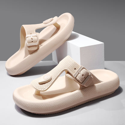 EVA Buckle Flip-flop Fashion Non-slip Slip-on Slippers Outdoor Dual-use Beach Shoes